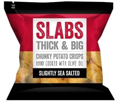 Slabs - Slightly Sea Salted Thick & Big Chunky Potato Crisps 14 x 80g