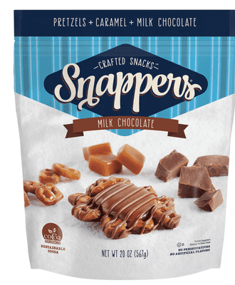 Snappers Milk Chocolate, Pretzel and Caramel Snacks 567g