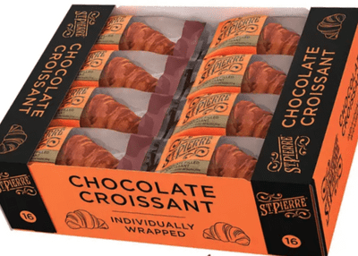 St. Pierre Chocolate Filled Croissant, 16 x 55g