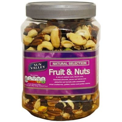 Sun Valley Fruit & Nuts 1.1Kg Tub Natural Selection, Brazil, Pistachios, Cashew