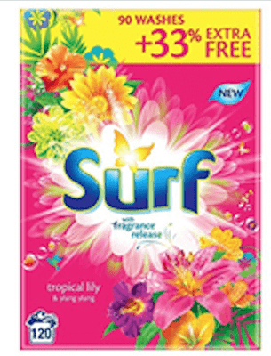 Surf Washing Powder Tropical Lily & Ylang Ylang 120 Wash