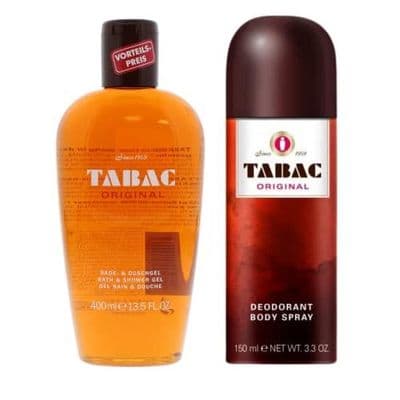 Tabac Original Bath & Shower Gel 400ml and Tabac Original Deodorant Body Spray 150ml Gift Set Bundle
