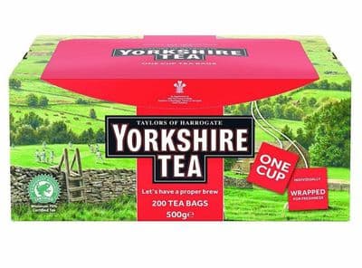 Taylors of Harrogate Yorkshire Tea 200 Individually Wrapped & Tagged Tea Bags