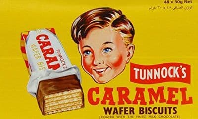 Tunnock's Milk Chocolate Coated Caramel Wafer Biscuits 30 g (Pack of 48)