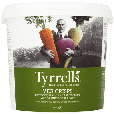Tyrrells Veg Crisps 600g Tub