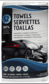 Unitex 100% Cotton White Terry Cleaning Towels 52 Pack
