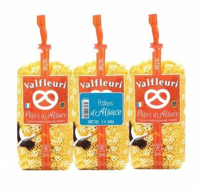 Vafleuri French Bretzel Pasta, 3 x 500g Bags