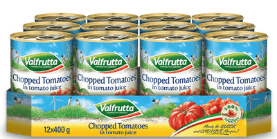 Valfrutta Italian Chopped Tomatoes in Tomato Juice - 12 x 400g
