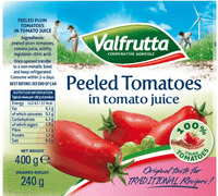 Valfrutta Italian Peeled Plum Tomatoes, 12 x 400g