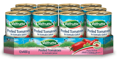 Valfrutta Italian Peeled Plum Tomatoes, 12 x 400g