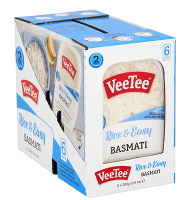 VeeTee - Basmati Rice - Microwavable Rice, 280g (Pack of 6)