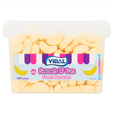 Vidal Foam Bananas Tub 300 Pieces