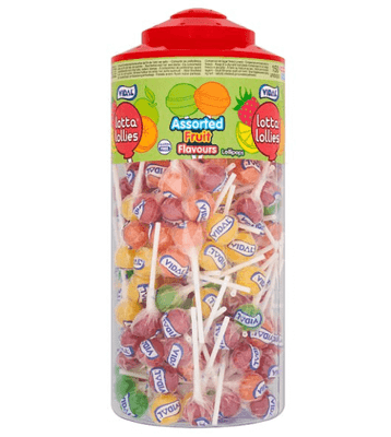 Vidal Lotta Lollies Assorted Flavours (Pack of 1, Total 150 Pieces)