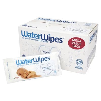 WaterWipes Biodegradable Baby Wipes 12 x 60 Pack (720 Wipes)