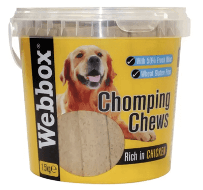 Webbox Prime Chomping Chews Chicken Dog Treats 1.5kg