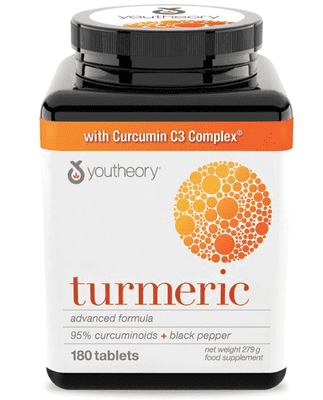 Youtheory Turmeric Advanced Formula 180 Tablets