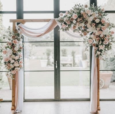 ( HIRE ONLY ) Romantic Blush & Ivory Garden Arch