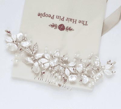 Alana Silver Pearl Hair Comb