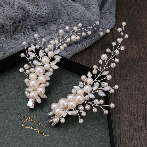 Alisa Pearl Opal Hair Clip