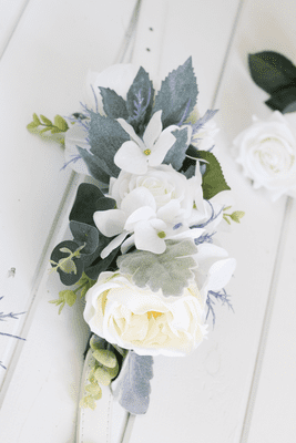 Alisa Rose Floral Dog Collar - Artificial Peony Dog Ring Bearer Collar - Scottish Thistle Dog Collar