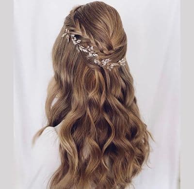 Ariah Blush Gold Hair Vine