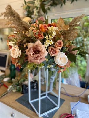 Artificial Autumn Table Flower Arrangement - Autumn Wedding Table  Centrepiece - Wedding Decor