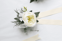 Artificial Blue Thistle Bridal Bouquet – Scottish Ivory Peony & Thistle Wedding Flowers