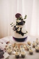 Artificial Blue Thistle Bridal Bouquet – Scottish Ivory Peony & Thistle Wedding Flowers