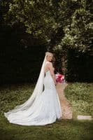 Artificial Bright Orange Pink Wedding Bouquet -  Bright Pink Blue Bridal Bouquet –