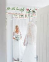 Artificial Dusty Blue Bridal Bouquet – Powder Blue, White Rose Wedding Flowers for Summer Bridest