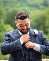 Artificial Dusty Blue Bridal Bouquet – Powder Blue, White Rose Wedding Flowers for Summer Bridest