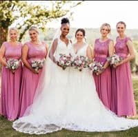 Artificial Dusty Pink and Mauve Bridal Bouquet – Artificial Blush Rose Wedding Flowers