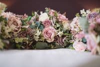 Artificial Dusty Pink and Mauve Bridal Bouquet – Artificial Blush Rose Wedding Flowers