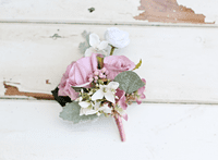Artificial Dusty Pink and Mauve Bridal Bouquet – Artificial Blush Rose Wedding Flowers