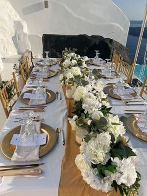 Artificial Ivory, White Rose Garland Arch Arrangement - Ivory Peony Rose Wedding Flower Arch Swag