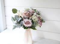 Artificial Mauve and Blush BIndigo Artificial Mauve, Bluridal Bouquet – Pink,  Mauve Wedding Flowers