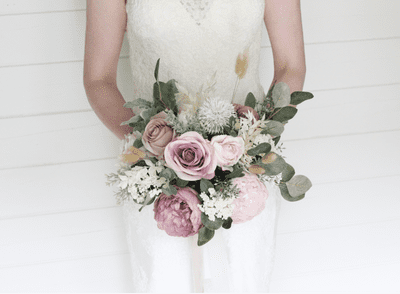 Artificial Mauve and Blush BIndigo Artificial Mauve, Bluridal Bouquet – Pink,  Mauve Wedding Flowers