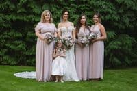 Artificial Mauve Rose Bridal Bouquet – Blush Pink Wedding Flowers – Faux Mauve Roses for Bride