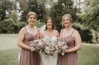 Artificial Mauve Rose Bridal Bouquet – Blush Pink Wedding Flowers – Faux Mauve Roses for Bride