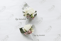 Artificial Mauve Rose Bridal Bouquet – Blush Pink Wedding Flowers – Faux Mauve Roses for Bride