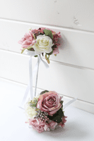 Artificial Mauve Rose Bridal Bouquet – Blush Pink Wedding Flowers – Faux Mauve Roses for Bride