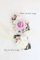 Artificial Mauve Rose Bridal Bouquet – Blush Pink Wedding Flowers – Faux Mauve Roses for Bride