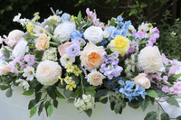 Artificial Pastel Wedding Bouquet – Lilac, Pink, Blue & Yellow  -Pastel Wedding Flowers