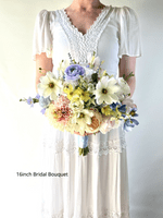 Artificial Pastel Wedding Bouquet – Lilac, Pink, Blue & Yellow  -Pastel Wedding Flowers