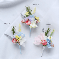 Artificial Pastel Wedding Bouquet – Lilac, Pink, Blue & Yellow  -Pastel Wedding Flowers