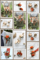 Burnt Orange & Terracotta Artificial Wedding Bouquet | Autumn Faux Bridal Flowers UK