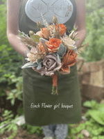 Burnt Orange & Terracotta Artificial Wedding Bouquet | Autumn Faux Bridal Flowers UK