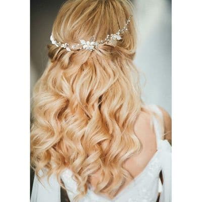 Beth Silver Hair Vine