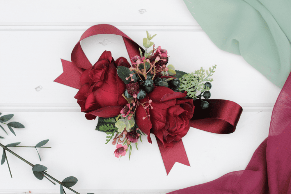 Red boutonniere best sale for prom