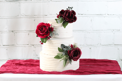 Bianca Burgundy Red Cake Topper